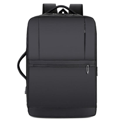 Men's Nylon Backpack Laptop Bag Extendable Travel Business Power USB Charging