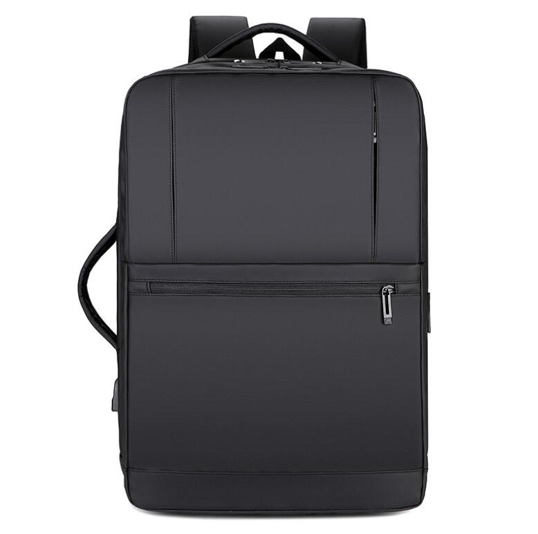 Men's Nylon Backpack Laptop Bag Extendable Travel Business Power USB Charging