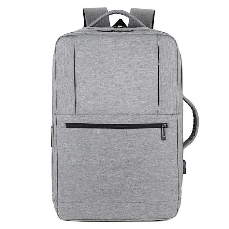 Men's Nylon Backpack Laptop Bag Extendable Travel Business Power USB Charging