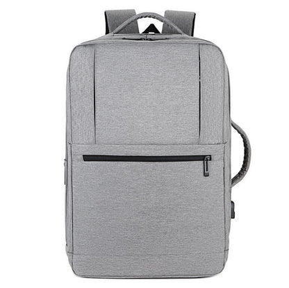 Men's Nylon Backpack Laptop Bag Extendable Travel Business Power USB Charging