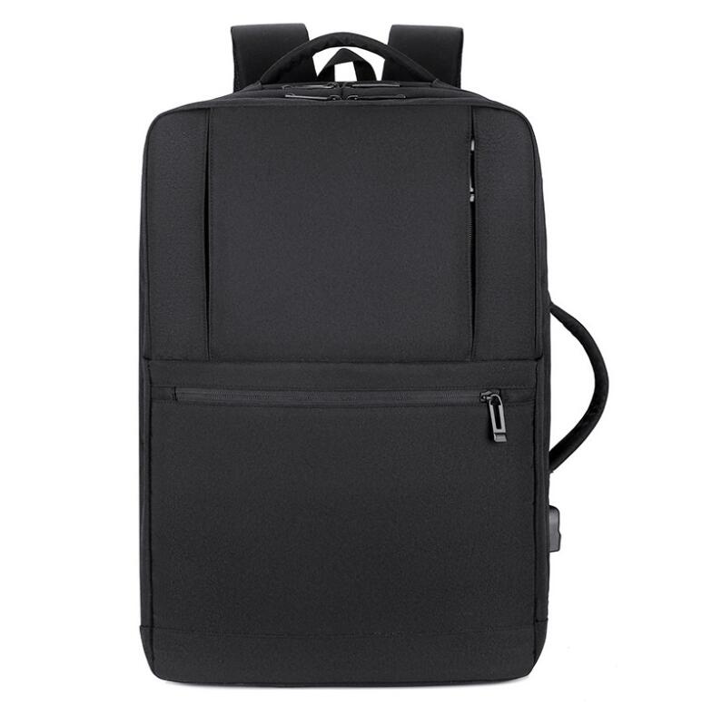 Men's Nylon Backpack Laptop Bag Extendable Travel Business Power USB Charging