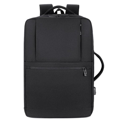 Men's Nylon Backpack Laptop Bag Extendable Travel Business Power USB Charging