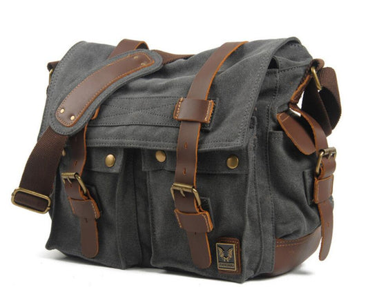 Men's Canvas Camera Bag Casual Photography Waterproof Interior SLR