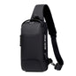 Men's Nylon Fanny Pack Chest Bag Tablet Motorcycle Riding Sports Combination Lock