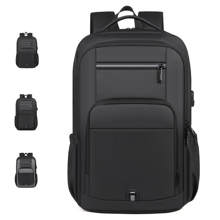 Men's Nylon Backpack Laptop Bag High-end USB Charging Business Large Capacity