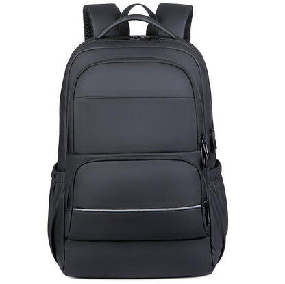 Men's Nylon Backpack Laptop Bag Multifunctional Notebook Expansion Trips USB Charging