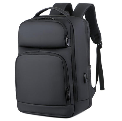 Men's Nylon Backpack Laptop Bag Business Anti Splashing Waterproof Expanded Power