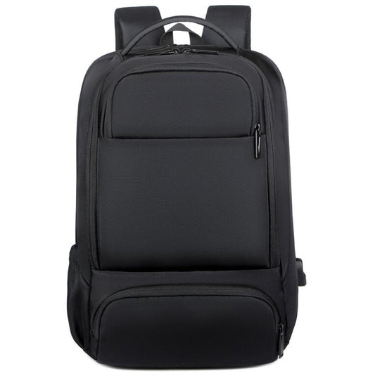 Men's Nylon Backpack Laptop Bag Large Capacity USB Charging Anti-splash Simple