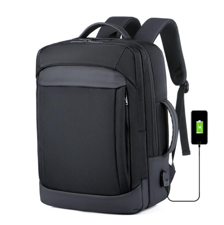 Men's Nylon Backpack Laptop Bag USB Charging Multi-function Business Power Students