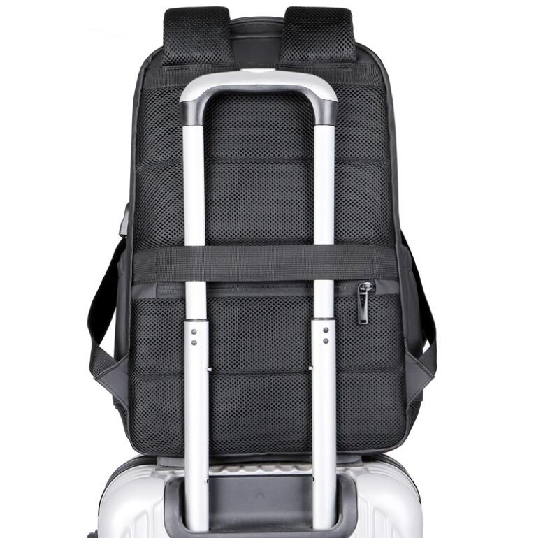 Men's Nylon Backpack Laptop Bag High Reflective Breathable Multifunctional Waterproof Portable