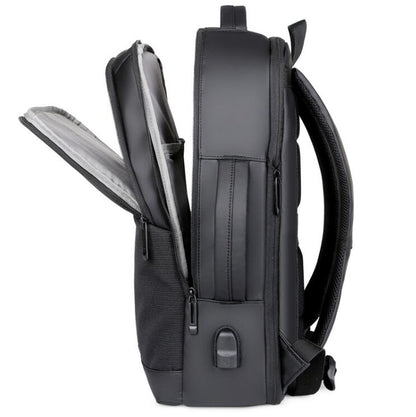 Men's Nylon Backpack Laptop Bag Expansion Commuting Large Power USB Charging