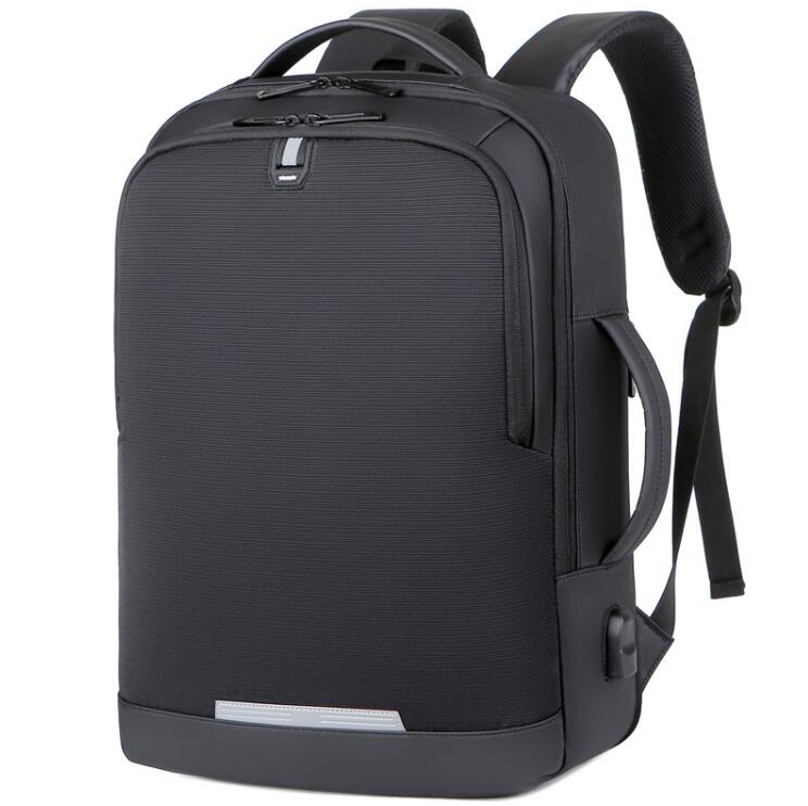 Men's Nylon Backpack Laptop Bag Expansion Commuting Large Power USB Charging