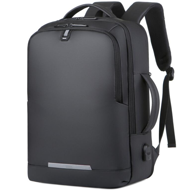 Men's Nylon Backpack Laptop Bag Expansion Commuting Large Power USB Charging