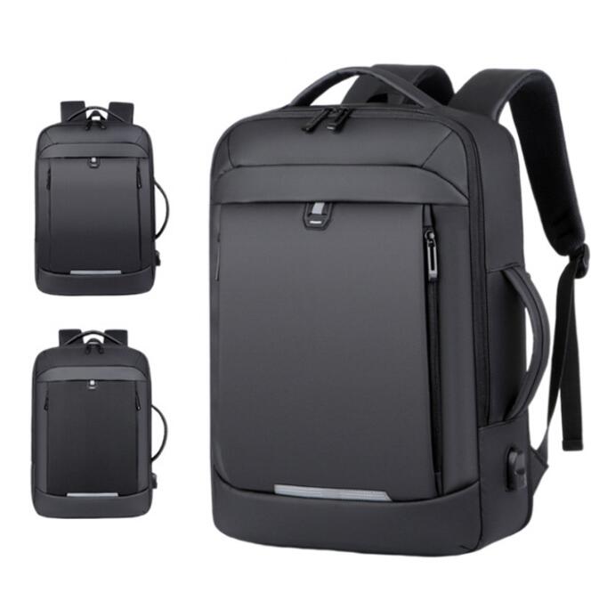 Men's Nylon Backpack Laptop Bag Foreskin Business High-end Power USB Charging School