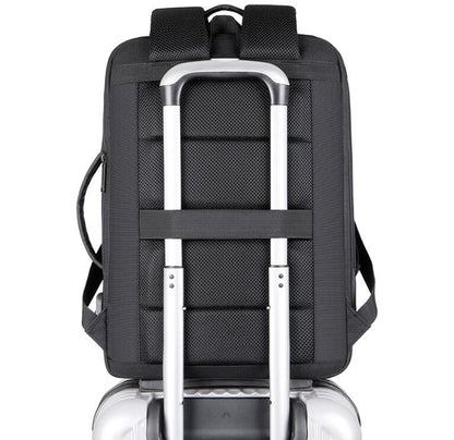 Men's Nylon Backpack Laptop Bag Foreskin Business High-end Power USB Charging School