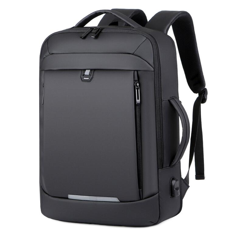 Men's Nylon Backpack Laptop Bag Foreskin Business High-end Power USB Charging School