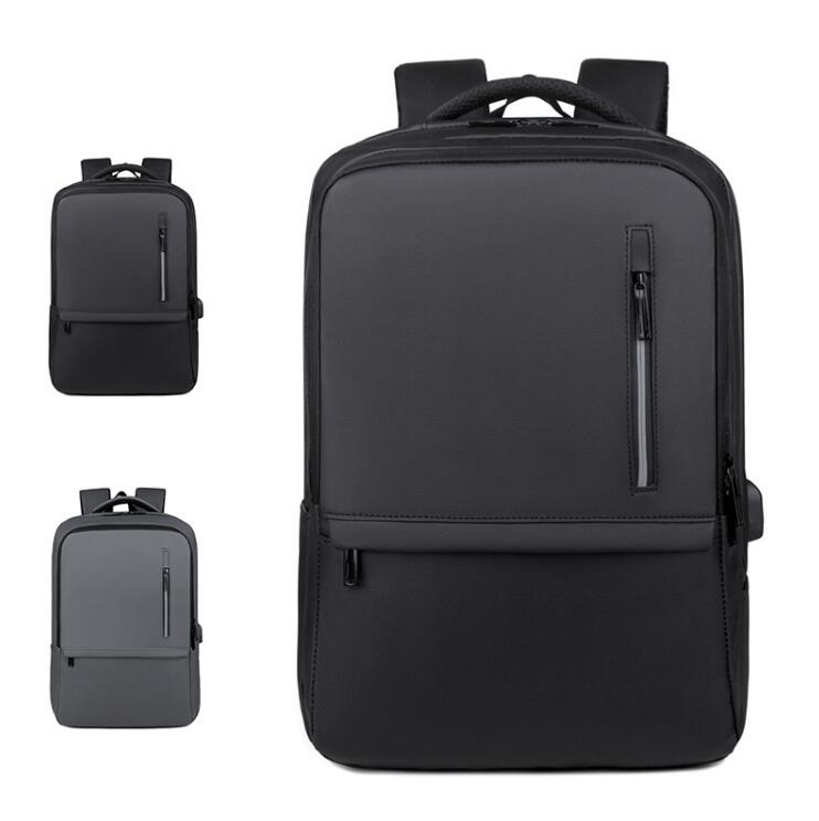 Men's Nylon Backpack Laptop Bag Large Capacity Multifunctional USB Charging Power