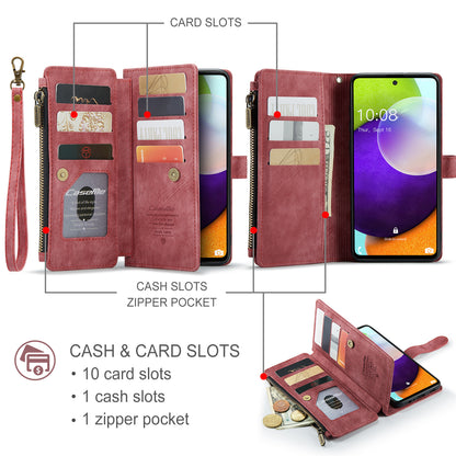 Multi-card Hand Strap Samsung Galaxy A52 Case Double Fold Stand