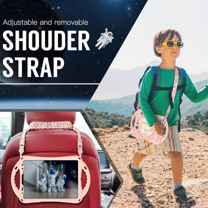 Spaceman iPad Air 5 Case 360 Rotating Hand Shoulder Strap