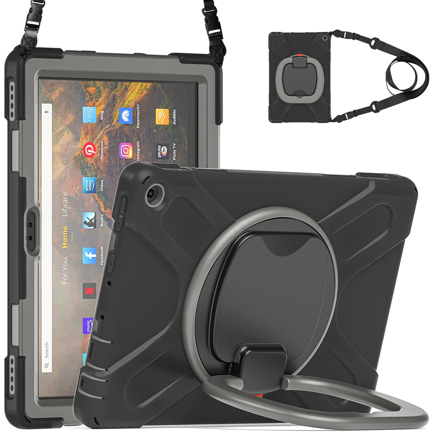 Pirate Box Kindle Fire HD 10 Plus (2021) Case Hook Stand Rotating