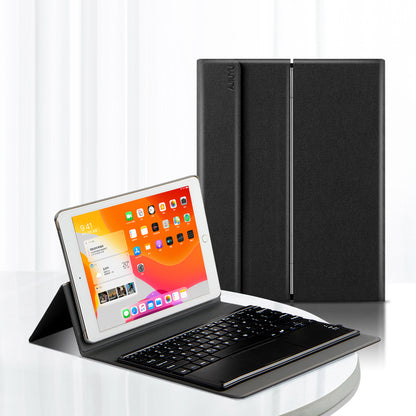 Metal Hinge Backlit Touchpad Keyboard Apple iPad 5 Case Leather