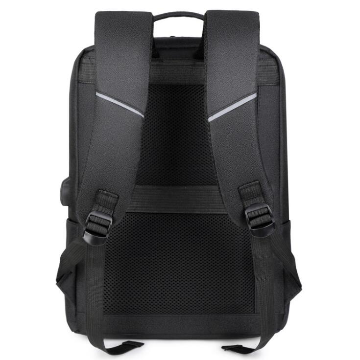 Men's Nylon Backpack Laptop Bag Anti-splash Waterproof Large Capacity USB Charging