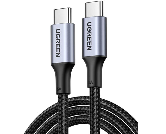 [2 Pack] 5A 100W Fast Charging Type-C Cable USB-C to USB-C