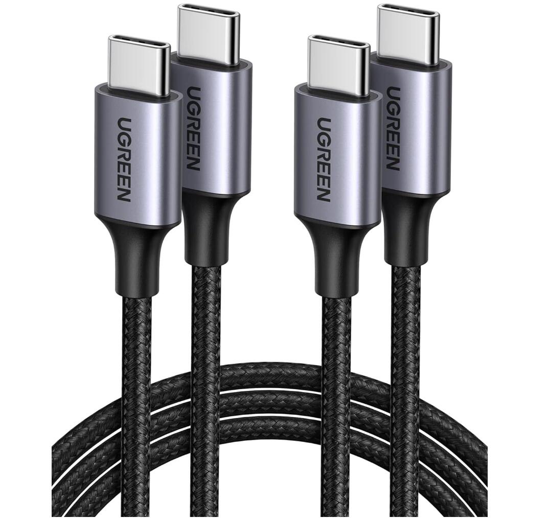 [2 Pack] 60W Fast Charging Type-C Cable USB-C to USB-C