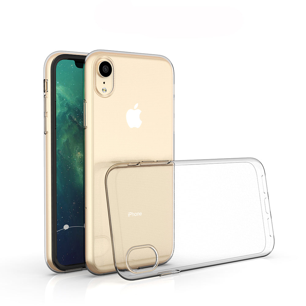 [2 Pack] Dot Clear Rubber Soft TPU Apple iPhone XR Case Back Gel