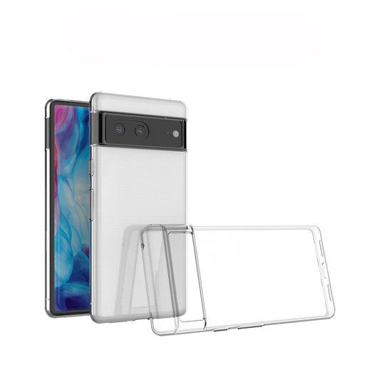 [2 Pack] Dot Clear Rubber Soft TPU Google Pixel 7 Case Back Gel