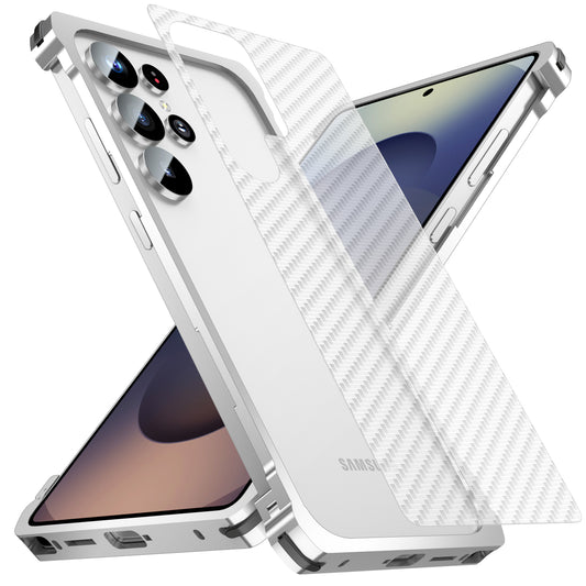 LUPHIE Aluminum Frame Galaxy S23 Ultra Phone Case Drop protection