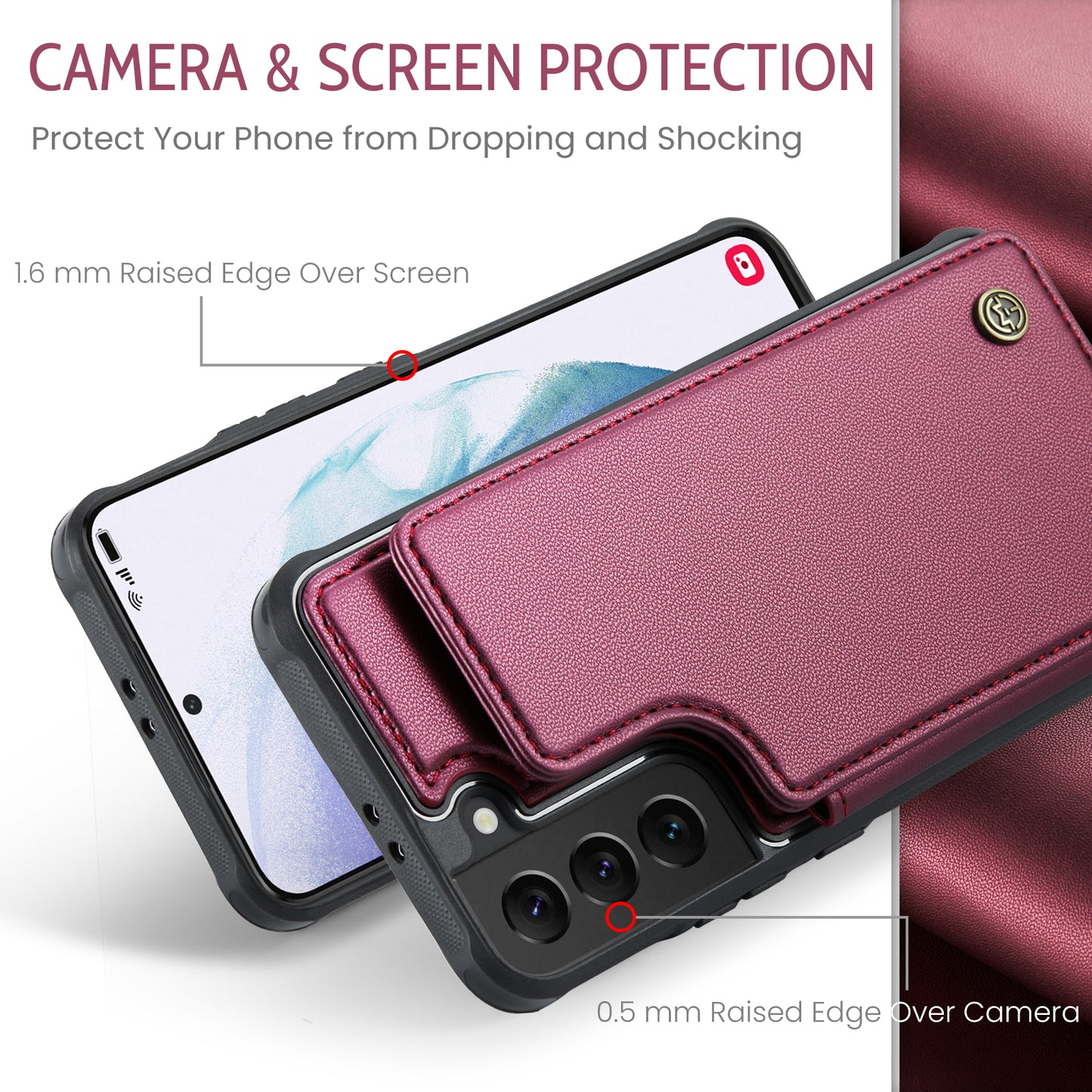 Sturdy Kickstand Samsung Galaxy S21 Case Multiple Card Slot