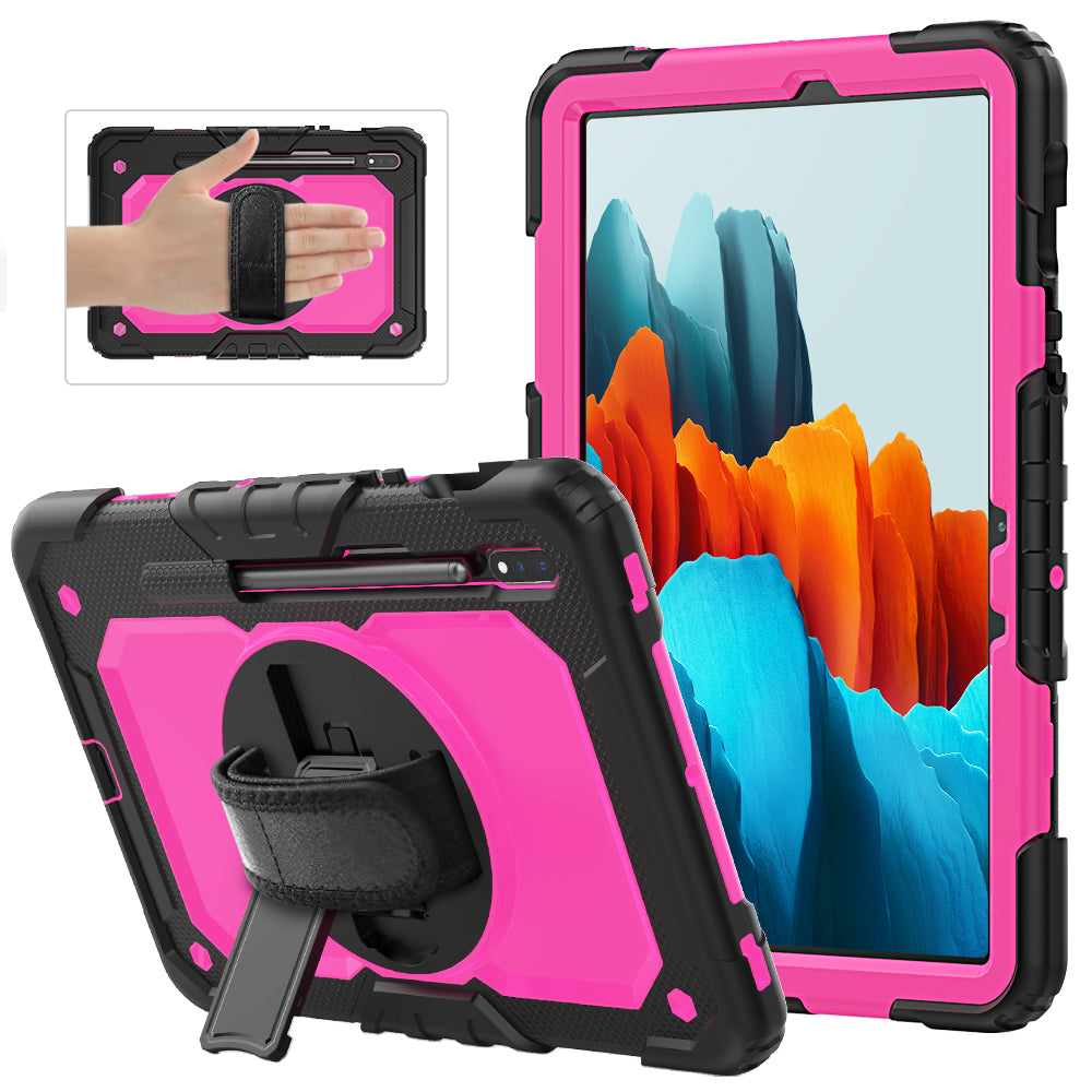 Tough Strap Built-in Screen Protector Galaxy Tab S7 Case Multi-functional