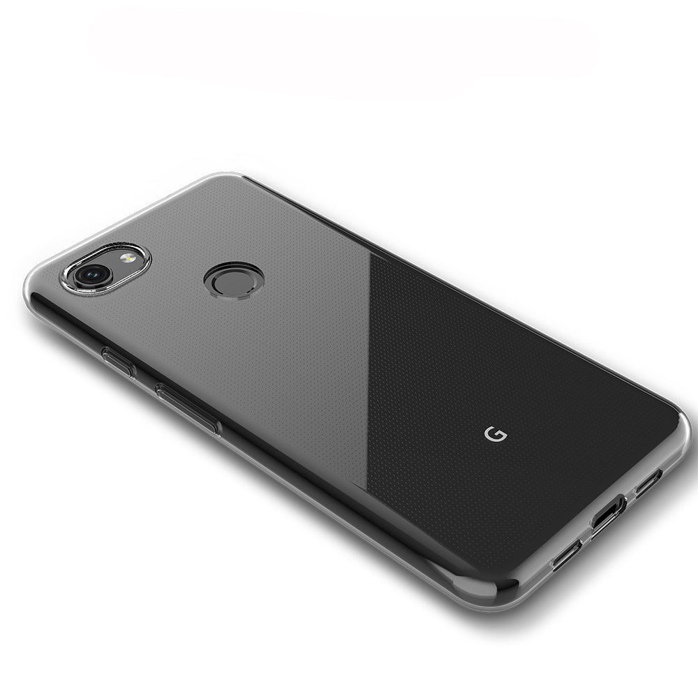 [2 Pack] Dot Clear Rubber Soft TPU Google Pixel 3XL Case Back Gel