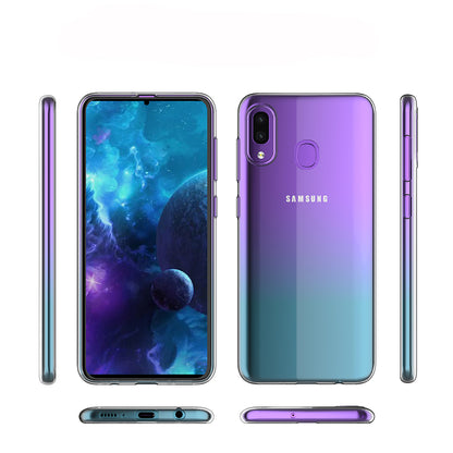 [2 Pack] Dot Clear Rubber Soft TPU Samsung Galaxy A30 Case Back Gel