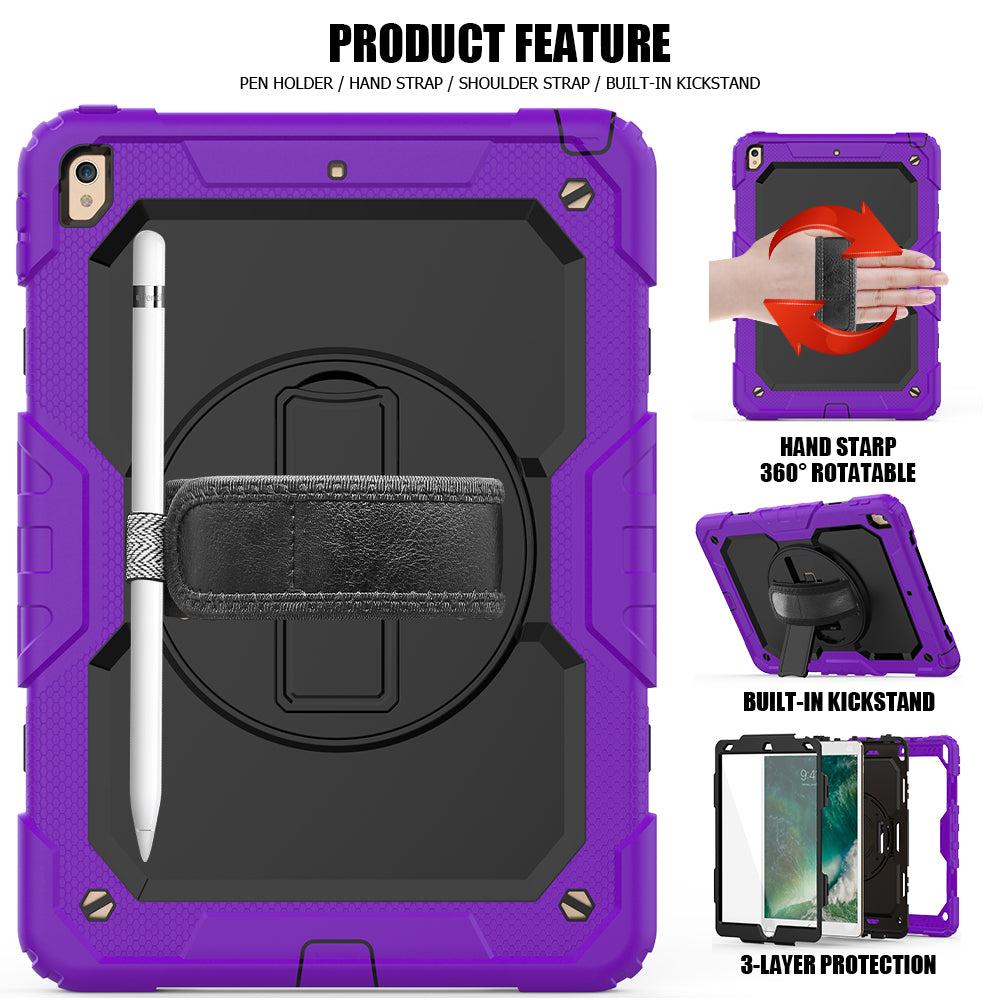 Tough Strap Built-in Screen Protector iPad Air 3 Case Multi-functional