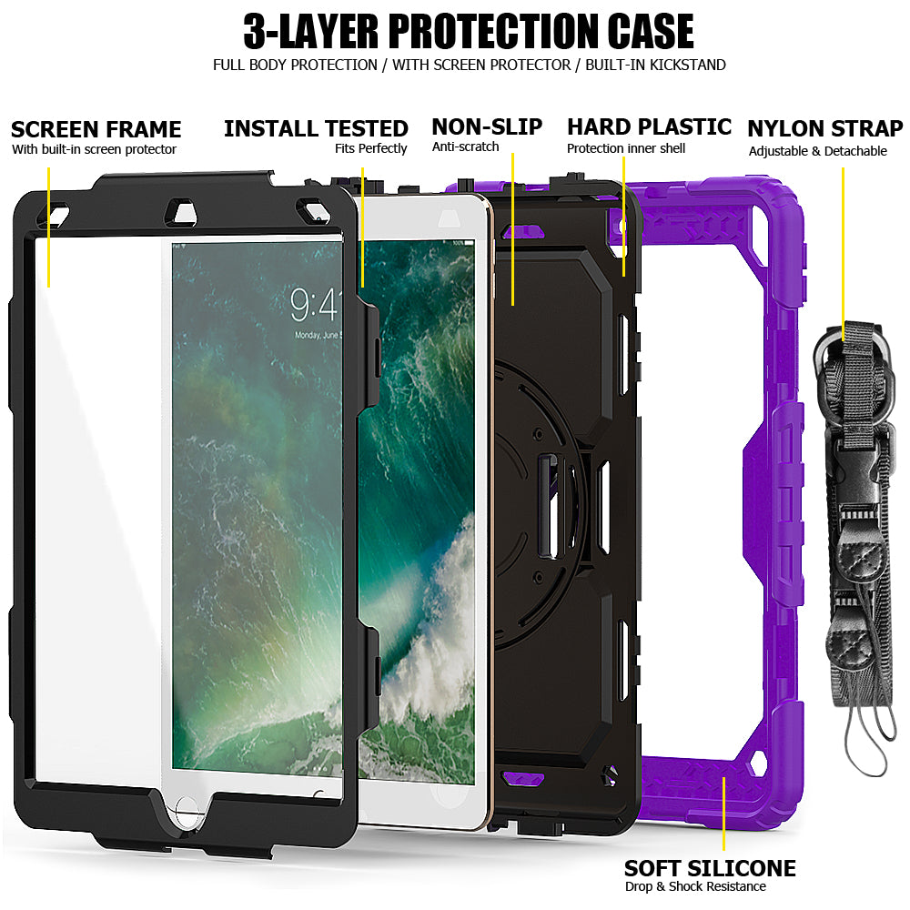 Tough Strap Built-in Screen Protector iPad Air 3 Case Multi-functional