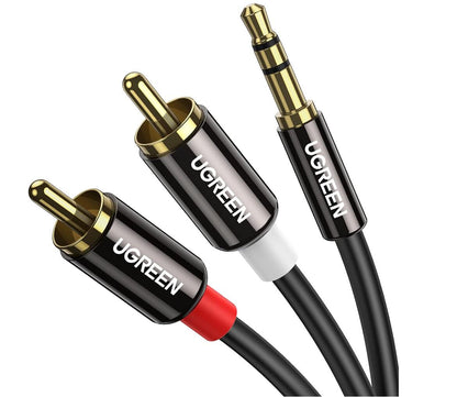 3.5mm to 2-RCA Cable Male to Aux Audio Adapter HiFi Sound