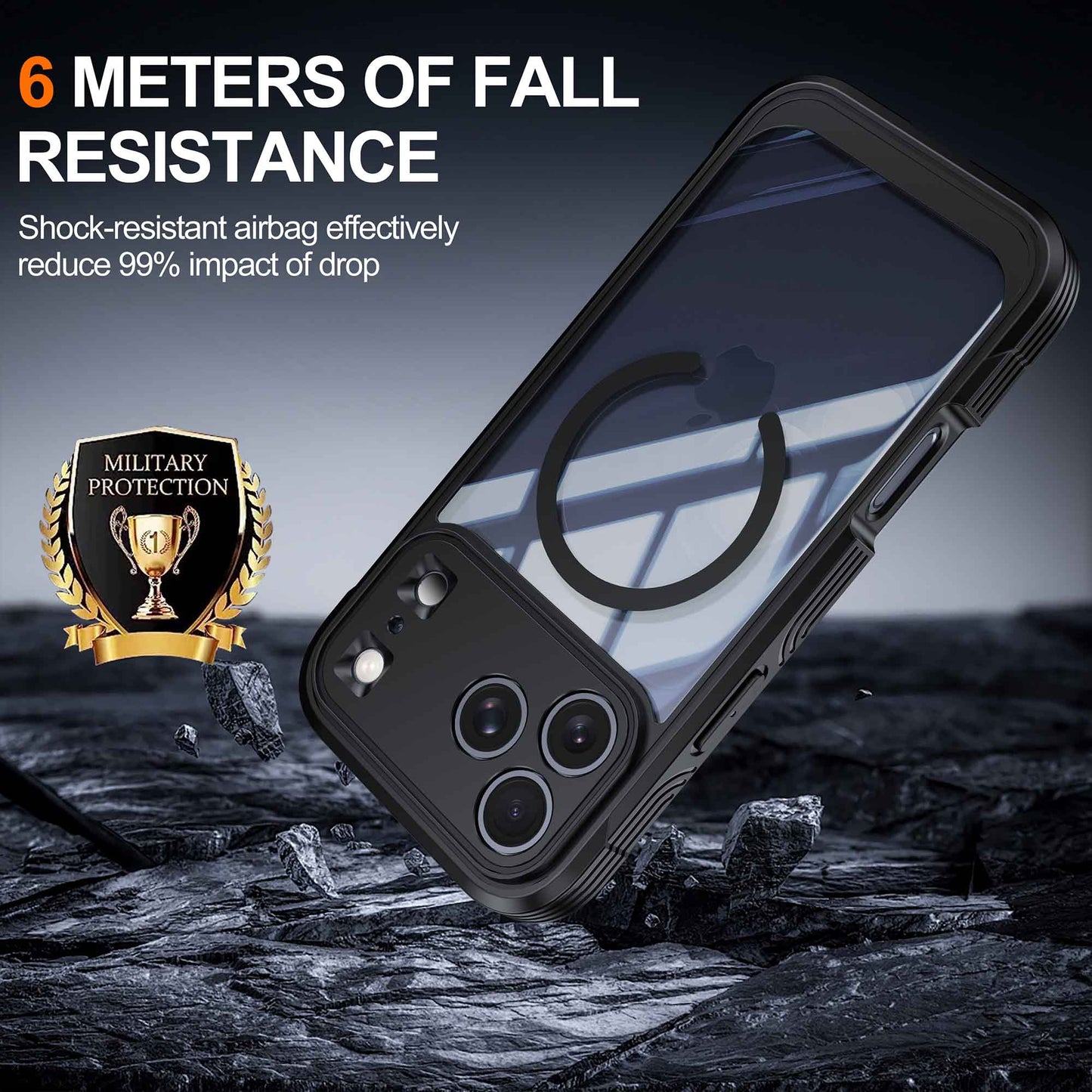 Ultramarine Technology 360 Full-Body Protection MagSafe Phone Case Clear Rugged Series - iPhone 18 Pro Max