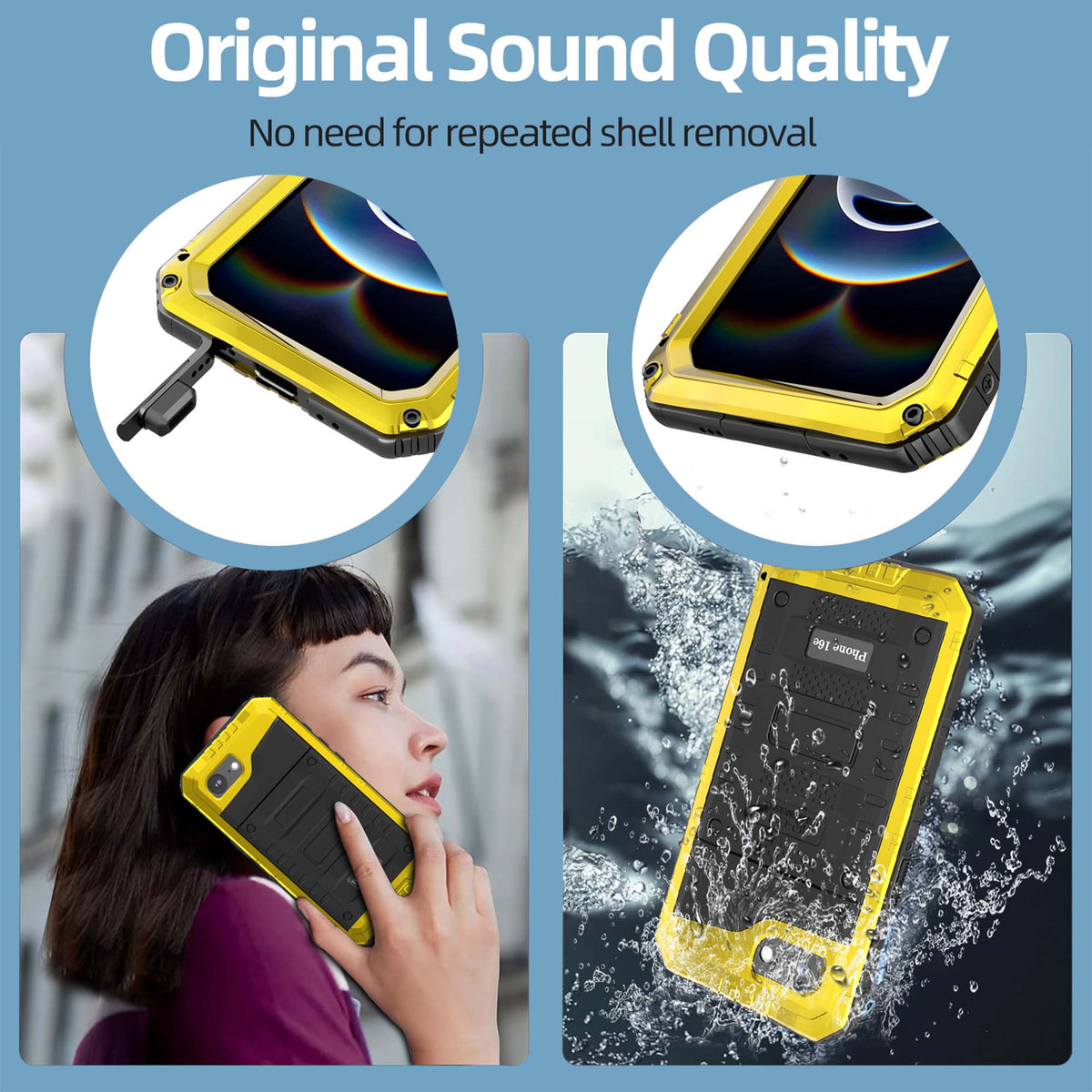 Ultramarine Technology with 360 Full-Body Waterproof Phone Case | Military-Grade Armor