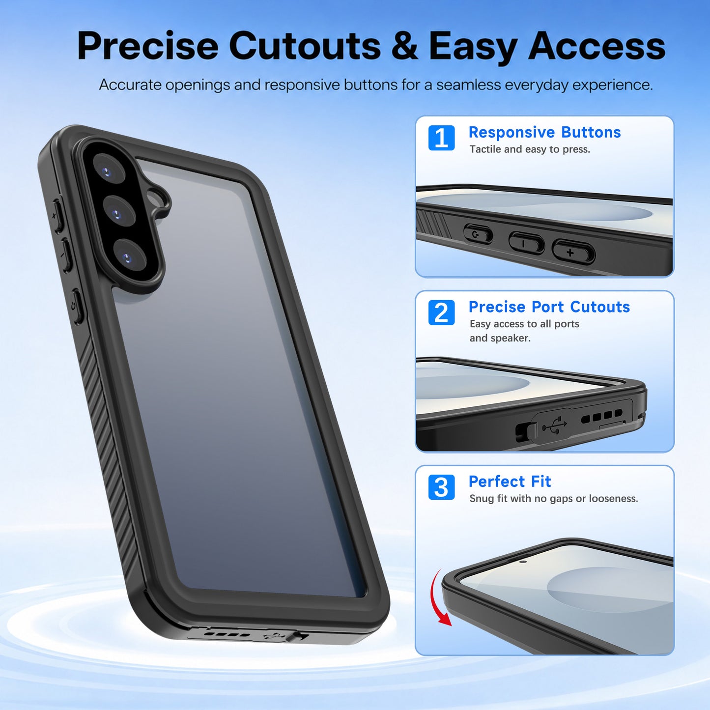 Ultramarine Technology 360° Full-Body Waterproof & Shockproof FS Series Phone Case - Galaxy S26 FE