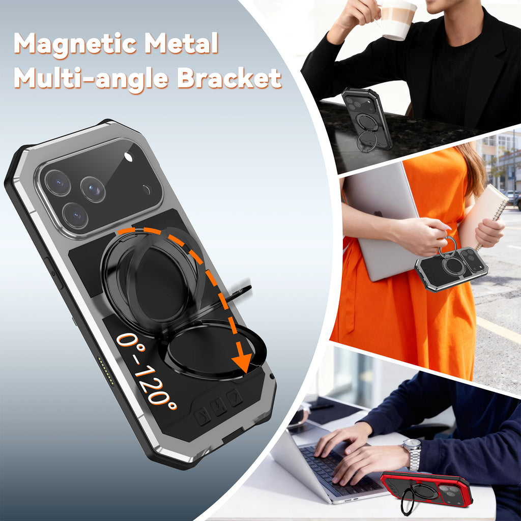 Ultramarine Technology 360° Ring Stand Armor Phone Case with Strong Magnetic Lock