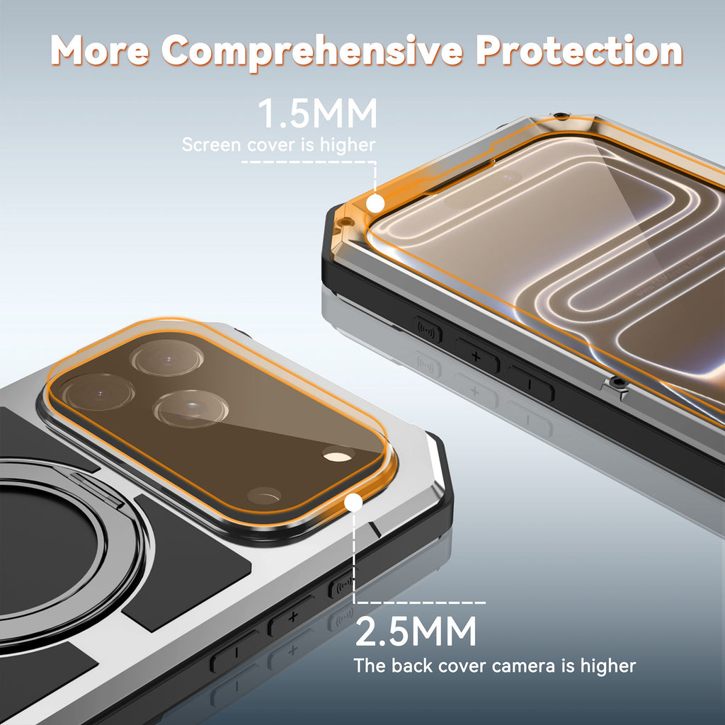 Ultramarine Technology 360° Ring Stand Armor Phone Case with Strong Magnetic Lock