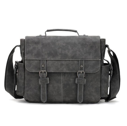 Men's PU Leather Messenger Bag Tablet Trend Retro Casual Simple Large Capacity