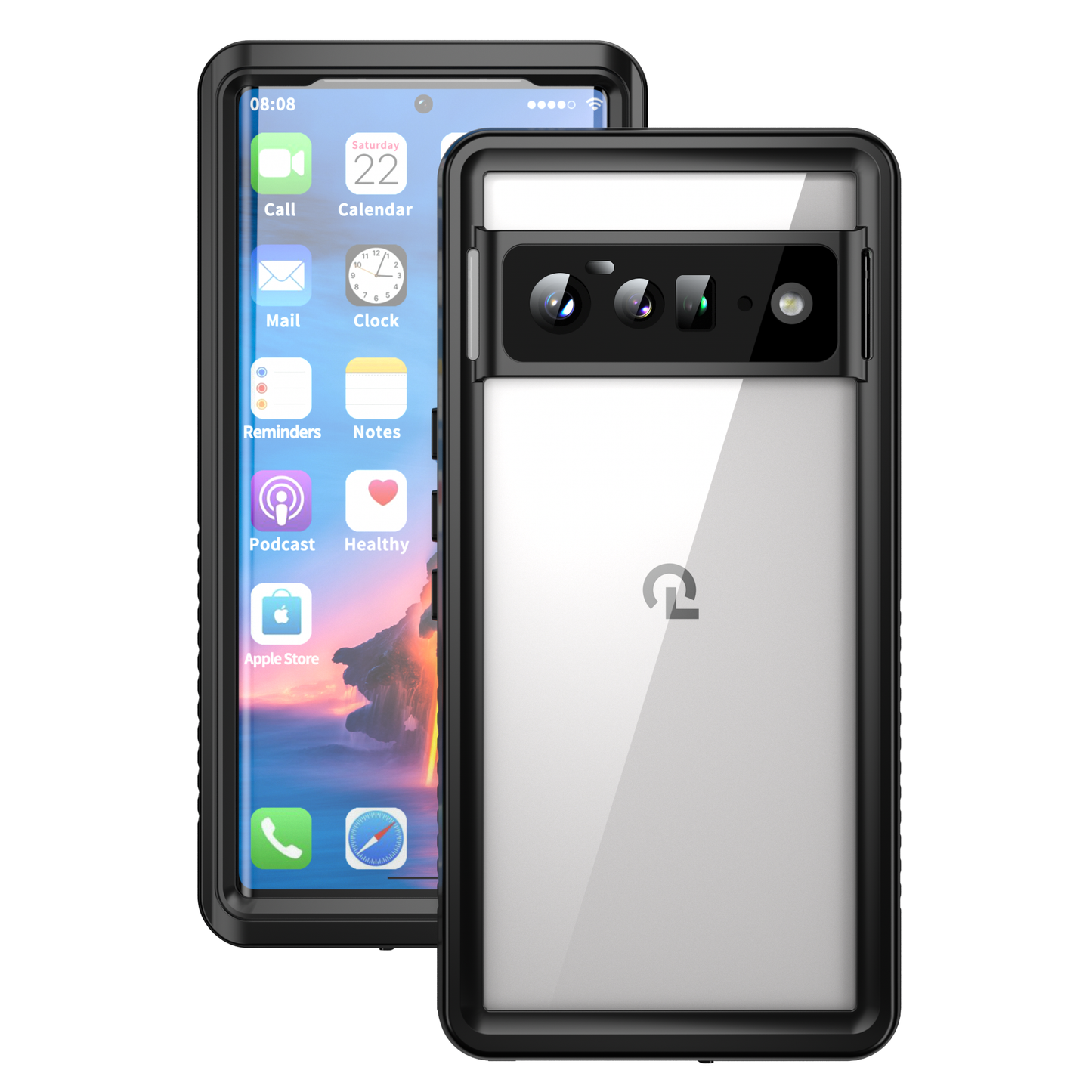 Twill Swimming IP68 Waterproof Google Pixel 6 Pro Case Bumper Combo