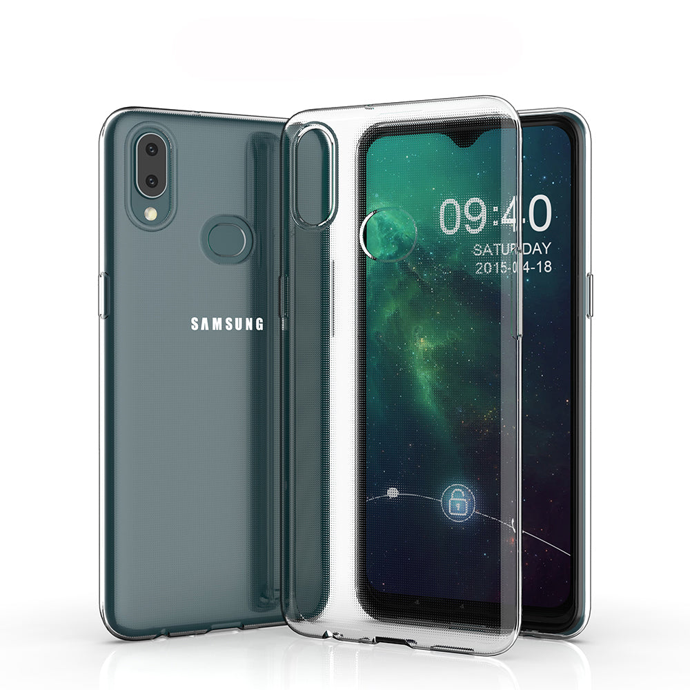 [2 Pack] Dot Clear Rubber Soft TPU Samsung Galaxy A10s Case Back Gel