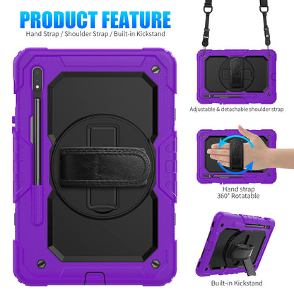 Tough Strap Built-in Screen Protector Galaxy Tab S7 Case Multi-functional