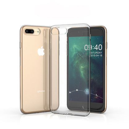 [2 Pack] Dot Clear Rubber Soft TPU Apple iPhone 8 Plus Case Back Gel