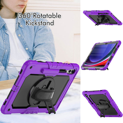 Tough Strap Built-in Screen Protector Galaxy Tab S9+ Case Multi-functional