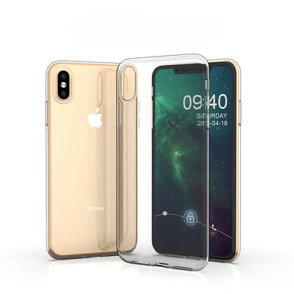 [2 Pack] Dot Clear Rubber Soft TPU Apple iPhone X Xs Case Back Gel